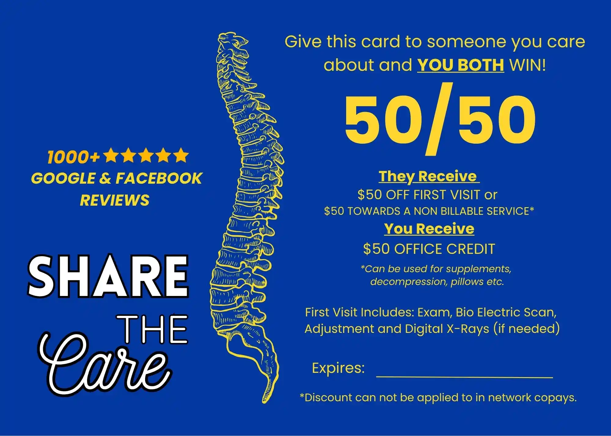 Share The Care Referral Card Milford CT Chiropractor